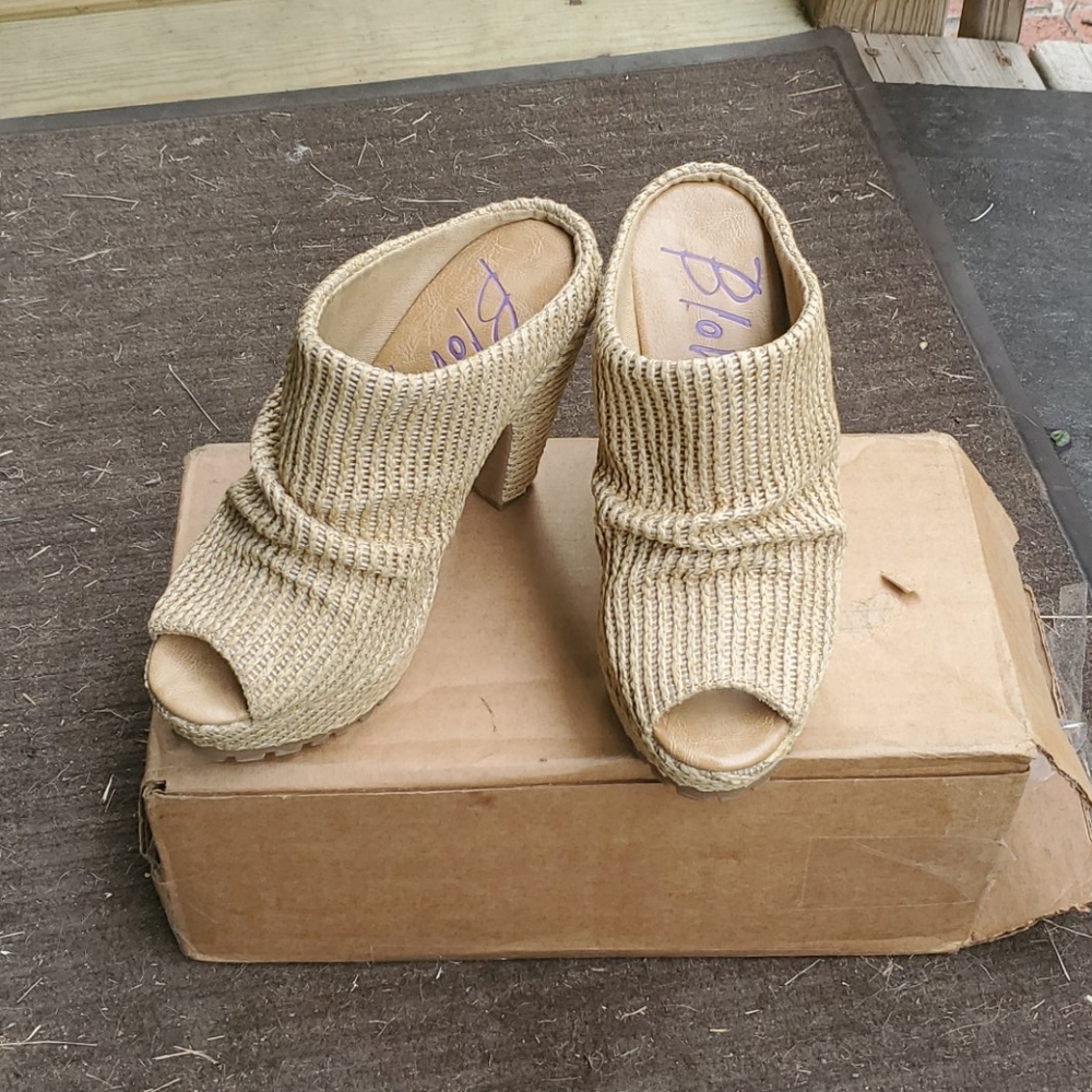 Blowfish Womens Platform Peep Toe Heels Sandals